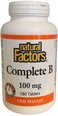 Natural Factors Complete B 100mg 180Tab