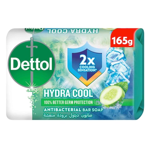Dettol Hydra Cool Antibacterial Bar Soap 165g