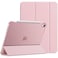 TRON Case For iPad Air 5/4 (2022/2020 5th/4th Generation 10.9-Inch) with Pencil Holder, Support 2nd Pencil Charging, Slim Tablet Cover with Soft TPU Back, Auto Wake/Sleep, Pink