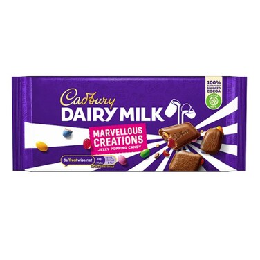 Cadbury Dairy Milk Marvellous Creations Jelly Popping Candy Chocolate Bar 160G