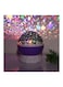 Generic Rotary Flashing Star Moon Projector Night Light Purple/Black/White 14.5X13X13cm
