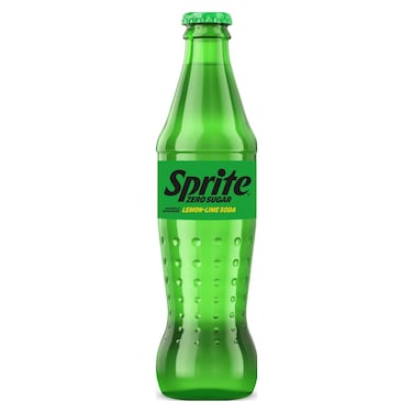 Sprite Zero Sugar Lemon Lime Soda Drink Glass Bottle - 330ml