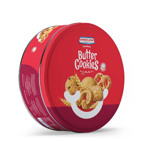 Buy Americana Butter Cookies Red Tin 454g in UAE