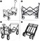 Generic Folding Camping Wagon, Outdoor Collapsible Sturdy Steel Frame Garden/Beach Wagon, Cart Heavy Duty Utility Transport Cart 80Kg /176Lbs Max Load