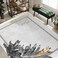 In House Velvet Turkish Rectangular Decorative Carpet - Light Grey - 120x80cm