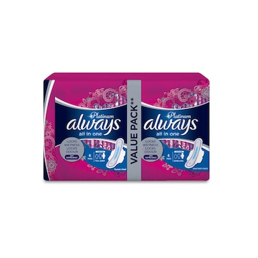 Always Diamond Ultra Thin Extra Long Sanitary Pads with Wings - 12 Pads