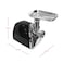 Nobel Meat Grinder Black Copper Motor Reverse Stainless Steel Blade Anti Slip NMG205