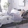 GOLDEN HOME  6-Piece Queen Size Duvet Cover Set, 1 Duvet Cover + 1 Fitted Sheet + 4 Pillow Cases, Microfibre, Muesli