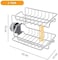 Stainless Steel Kitchen Faucet Sponge Holder, Shower Caddy Soap Dish Sink Organizer for Bathroom or Kitchen