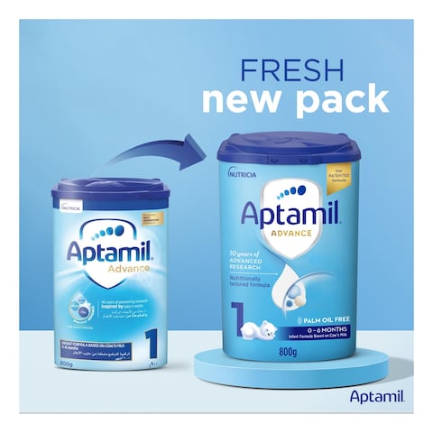 Aptamil Advance Infant Milk Formula Palm Oil Free Stage 1 0 To 6 Months 800g