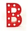LED Marquee Letter Light Sign Wooden Red (B) 25cm