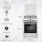 Nikai 60x60 4 SABAF Burner Freestanding Stainless Steel Gas Cooker With Full Safety, Auto-Ignition And Timer, U6066FSSPTN10, Silver