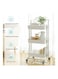 Almufarrej 3-Tier Utility Cart Rolling Storage Shelf, White, 43X36X87cm