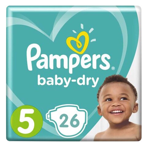 Pampers Baby Dry Diapers Junior Size 5 26 Count