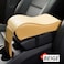 Generic Leather Memory Foam Car Armrest Center Console Hand Pillow Pad Universal Auto Armrests Arm Rest Seat Box Pad (Beige)