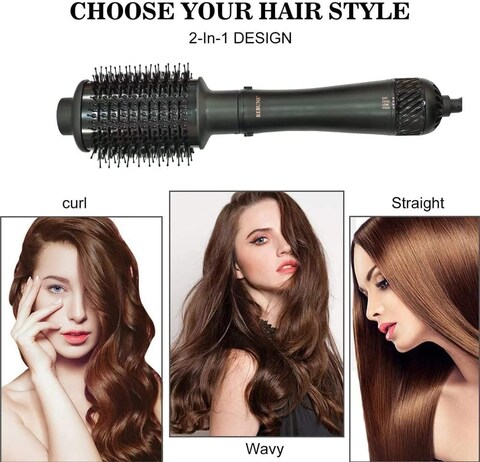 Rebune Hot Air Styler Re-2084 One-Step Hair Styler 4 In 1 Multifunctional Hair Dryer Brush Straightener Curling Iron Comb