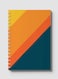 Lowha Spiral Notebook With 60 Sheets And Hard Paper Covers With Overlayed Colored Shapes Design, For Jotting Notes And Reminders, For Work, University, School
