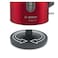 Bosch DesignLine Electric Kettle TWK4P434GB, 3000 W, 1.7 L, Deep Red Crystal, Stainless Steel, Power-on Indicator