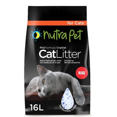 NutraPet Cat Litter Silica Gel 16L Rose Scent