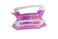 Transparent Clear Nylon Gift Bag High Quality PVC Handled Gift and Shopping Bag (Pink, 18x20x10 cm) - Pack of 12
