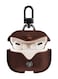 AirPods Pro 2 Case Leather Case Cover with Keychain Compatible with Apple AirPods Pro 2nd Generation 2022 Dark Brown