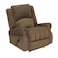 In House Velvet Rocking &amp; Rotating Recliner Chair - Light Brown - NZ120