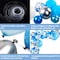 Party Time 130pcs Blue Balloon Garland Arch Kit, with Blue, White, Silver Metal Latex and Blue Confetti Balloons, for Background Backdrop Decoration of Baby Shower, Wedding, Birthday Party Decoration