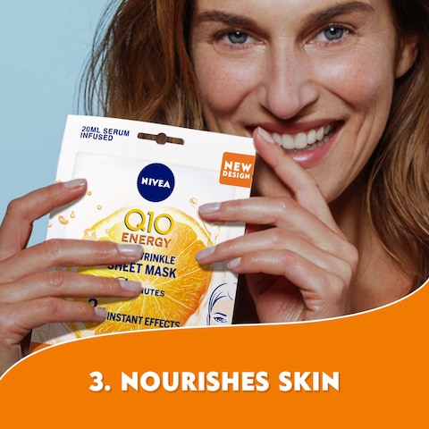 NIVEA Face Sheet Mask Q10 Plus C Anti-Wrinkle Vitamin C 1 Mask