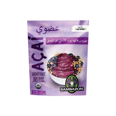 Sambazon Organic Unsweeted Acai Berry Fruit Puree 400g