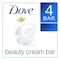 Dove Beauty Cream Soap Bar, for all skin types, Original, with &frac14; moisturising cream, 125g Pack of 4