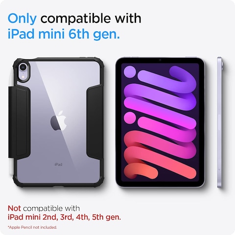 Spigen Ultra Hybrid Pro designed for iPad Mini 6 case cover (2021) - Black