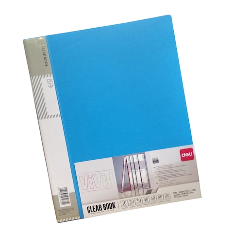 Deli Vivid 60 Pocket Display Book Blue