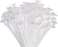 Party Time 50-Pieces 42cm White Balloon Sticks Holders with Cups for Wedding, Party, Holidays, Anniversary Birthday Decoration - Party Supplies