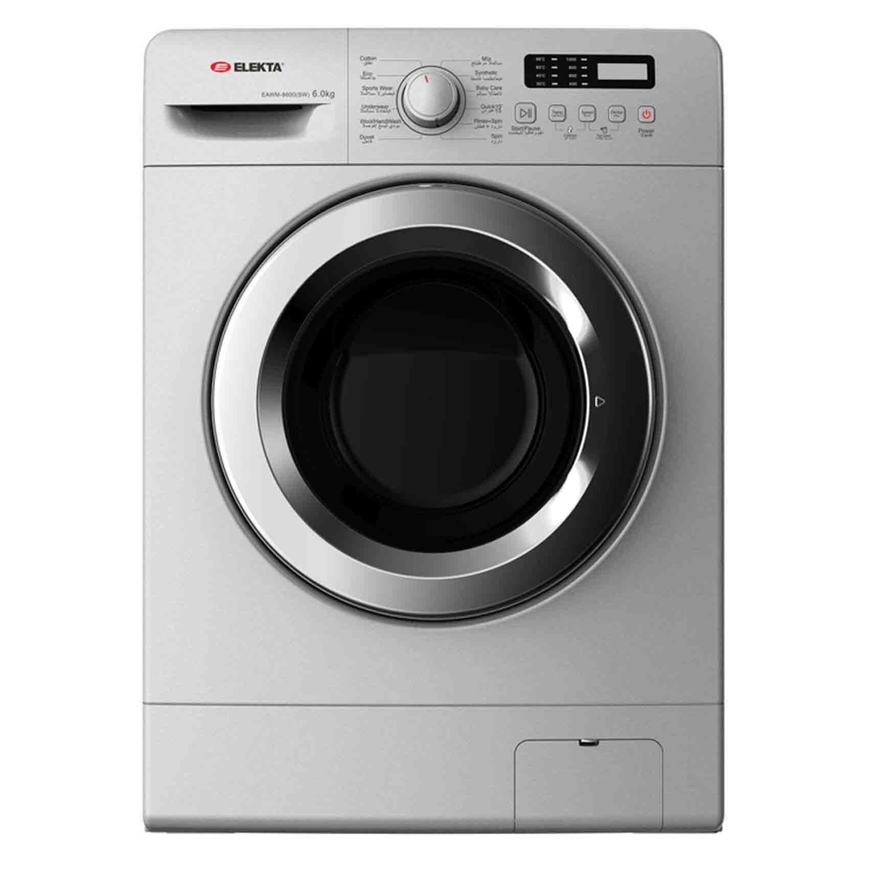 Buy Elekta Front Loading Washing Machine 6kg EAWM-8600SW Silver Online ...