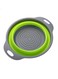 Generic Collapsible Fruit Sink Colander Strainer Grey/Green
