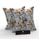 Square Reposa Floral Print Jute & Cotton Fabric Cushion Cover