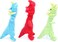 Plush Pet Flying Dragon Dog Toy Multicolor - 3pc