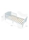 Moon Wooden Toddler Bed, 143X73X60 cm 3 To 12 Years