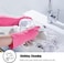 ZALCOON Household Rubber cleaning gloves Pink Large for Household,Reuseable dishwashing gloves for Kitchen.