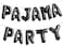 Party Time 11-Pieces Pajama Party Letter Banner Foil Balloons 16", Alphabet Mylar Balloons for Wedding Bachelorette Weddings Bridal Shower Birthday Party (Black)