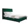 In House Las Palmas Velvet Bed Frame - Queen - 200x140 cm - Dark Green