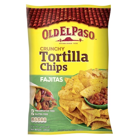 Old El Paso Crunchy Fajitas Tortilla Chips 185g