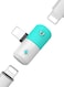 Generic - Dual Mini Lightning Audio And Charging Splitter Blue/White