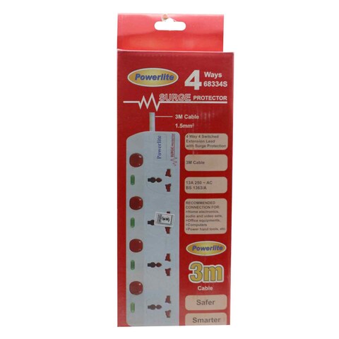 POWRLITE 4 WAY EXT SOCKET SURGE