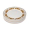 Porcelain Plates with Ramadan Design, Ceramic Round Serving Plate for Salad, Cakes,Sweets,(Set of 6)(S)-gold and White  color (L-15*W-15CM)