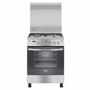 Zanussi Cool Max Gas Cooker - 4 Burners - 60x60 cm - Silver/Black - ZCG64396XA
