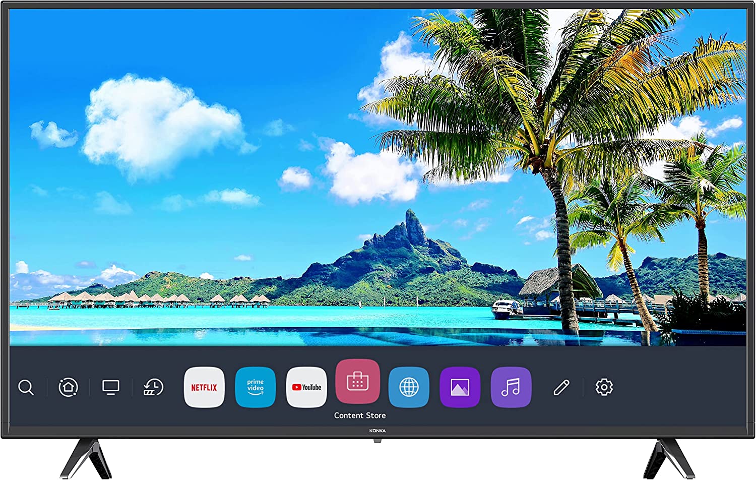 Konka 43 Inch, Smart LED TV, KDG43NR672ANT - Installation Not Included (Webos, Quad Core, HDR10, Mobile Screenshare, Netflix Youtube Prime Video Shahid, HDMI USB, Dolby, 3D Dynamic Noise Reduction)