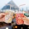 Vsell24&trade; 100PC Disposable Drinking Plastic Cup 12oz For Smoothie Coffee Water Juice Cups With Flat Lid Clear&hellip;
