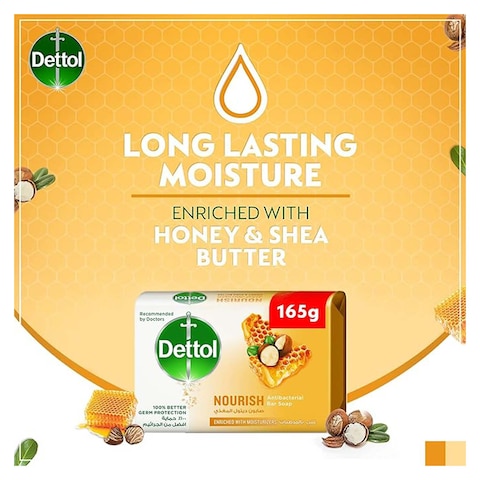 Dettol Nourish Soap Bar - 165 gram - 4 Piece