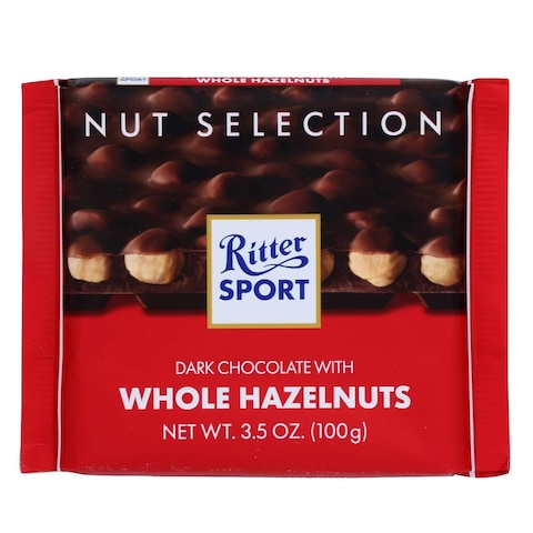 Ritter Sport Dark Chocolate With Whole Hazelnuts 100GR